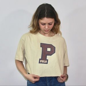 Polo Raw Hem Crop Top
